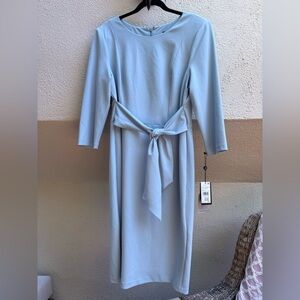 Adrianna Papell Light Blue Midi Dress